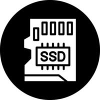 conception d'icône de vecteur de carte ssd