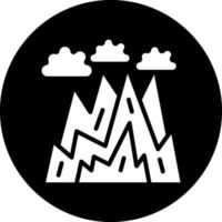 rocheux montagnes vecteur icône conception