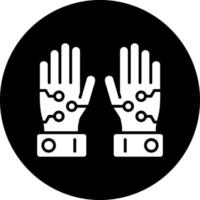conception d'icône vectorielle de gants filaires vecteur