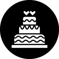 conception d'icône de vecteur de gâteau de mariage