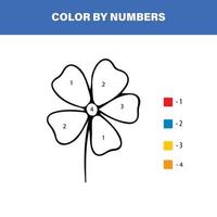 couleur des fleurs par numéro vecteur