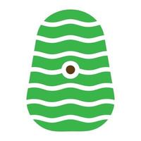 Oeuf icône solide vert marron Couleur Pâques symbole illustration. vecteur