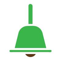 cloche icône solide vert marron Couleur Pâques symbole illustration. vecteur