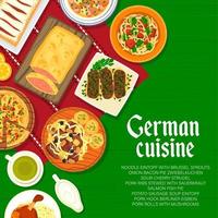 allemand cuisine nourriture menu page couverture modèle vecteur