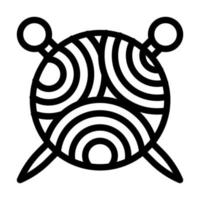 conception d'icônes de tricot vecteur