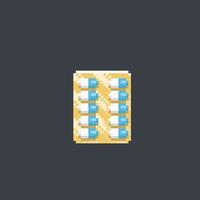 capsule pack dans pixel art style vecteur