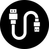 conception d & # 39; icône de vecteur de câble usb