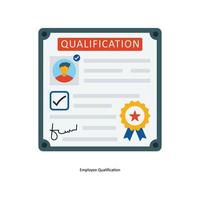 employé qualification vecteur plat Icônes. Facile Stock illustration Stock