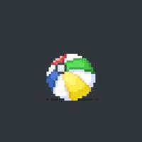 plage ballon dans pixel art style vecteur