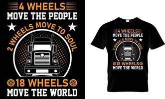 un camion typographie T-shirt conception vecteur