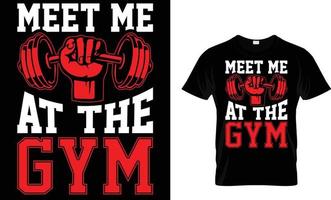 Gym typographie T-shirt conception vecteur