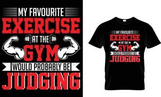 Gym typographie T-shirt conception vecteur