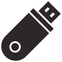 glyphe icône pour USB. vecteur