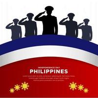 philippines indépendance journée conception vecteur adapté pour affiche, social médias, bannière, prospectus et toile de fond