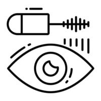 un icône de œil mascara dans moderne conception, maquillage produit vecteur