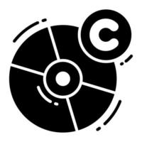 compact disque avec droits d'auteur marquer, vecteur conception de CD droits d'auteur