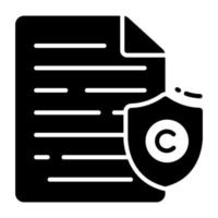 document page avec droits d'auteur bouclier, vecteur conception de droits d'auteur contenu