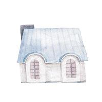 maison dans différent couleurs et taille, aquarelle puéril illustration vecteur