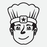 modèle de logo de chef de chapeau vecteur