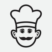 modèle de logo de chef de chapeau vecteur