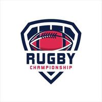 le rugby logo, américain logo sport, le rugby logo modèle vecteur, isolé sur blanc Contexte vecteur