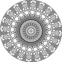 décoratif mandala avec classique floral éléments sur blanc Contexte. sans couture abstrait modèle. adapté pour coloration livre, emballage papier, emballage. vecteur