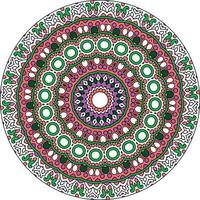 mandala Contexte avec génial couleurs. inhabituel fleur forme. Oriental. anti stress thérapie motifs. tisser conception éléments vecteur