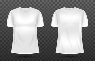 3d T-shirt blanc maquette vecteur