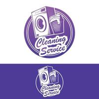 blanchisserie nettoyage un service logo conception vecteur