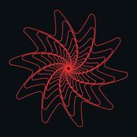 abstrait rouge fleur Contexte avec spirale vecteur