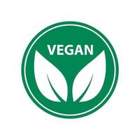icône végétalienne bio écologie bio, logos étiquette étiquette feuille verte vecteur