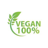 icône végétalienne bio écologie bio, logos étiquette étiquette feuille verte vecteur