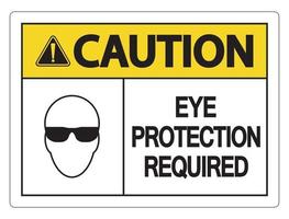 Attention protection oculaire requise panneau mural vecteur