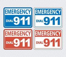 ensemble de signes d'appel d'urgence 911