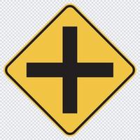 Panneau de signalisation de trafic carrefour jonction vecteur