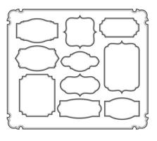 ensemble de conception de bordure de cadres vecteur