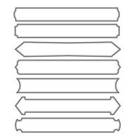 ensemble de conception de bordure de cadres vecteur