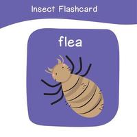 insecte Jeu flashcards pour les enfants. éducatif imprimable Jeu carte avec images en utilisant marrant insecte animal pour enfants. animaux avec des noms. animal carte vocabulaire. vecteur illustration.