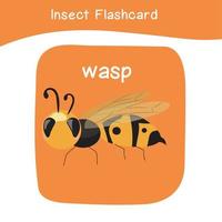 insecte Jeu flashcards pour les enfants. éducatif imprimable Jeu carte avec images en utilisant marrant insecte animal pour enfants. animaux avec des noms. animal carte vocabulaire. vecteur illustration.