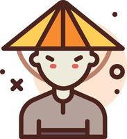 paysan chinois illustration vecteur