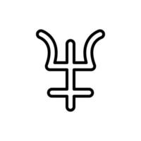 symbole Neptune vecteur icône illustration