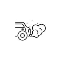 fumée, voiture, garage vecteur icône illustration