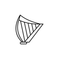 harpe, Irlande, la musique vecteur icône illustration