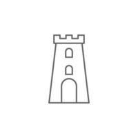 médiéval, la tour vecteur icône illustration