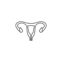 santé, gynécologie, vagin, utérus vecteur icône illustration