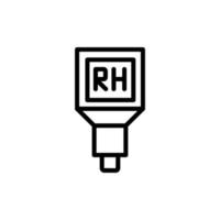 rh mètre, chimie vecteur icône illustration