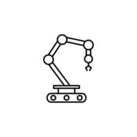 robot dans production vecteur icône illustration