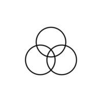 géométrique formes, trèfle vecteur icône illustration
