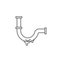 plombier, l'eau tuyau, cassé vecteur icône illustration