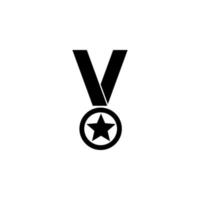 étoile médaille vecteur icône illustration